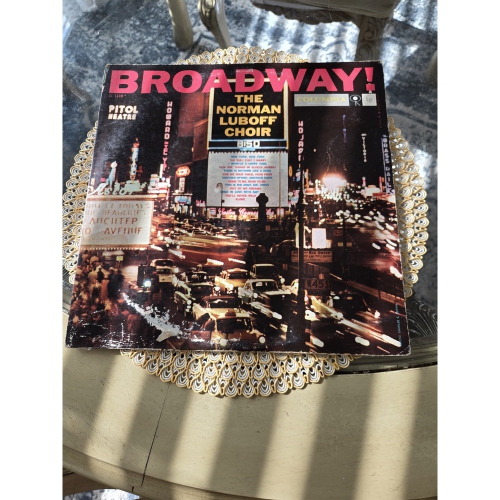 THE NORMAN LUBOFF CHOIR - Broadway!-CL-1110-COLUMBIA- 1958 12" LP Album VG-RARE